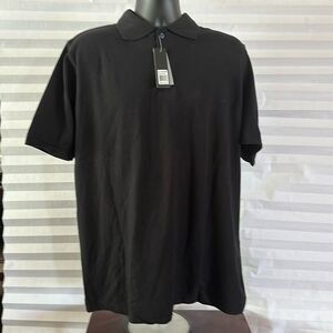 Galaxy By Harvic XL Polo Shirt Men’s Black Short Sleeve Golf Casual